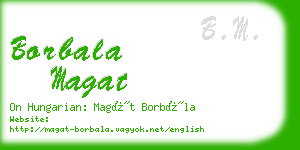 borbala magat business card